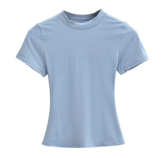 Solid Color Basic Style T-shirt